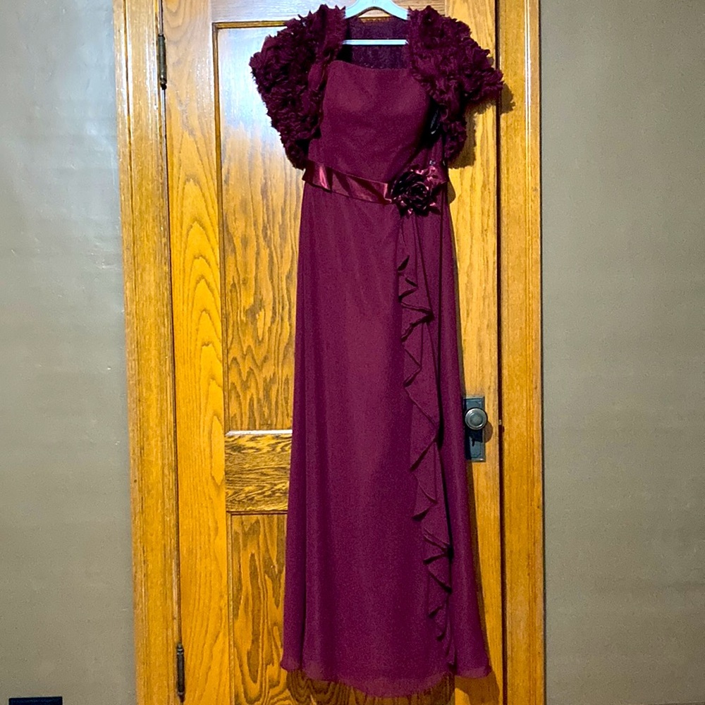 Burgundy Evening Gown